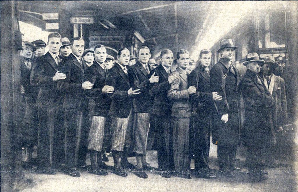 Polscy piesciarze przed wyjazdem do Dortmundu 1932