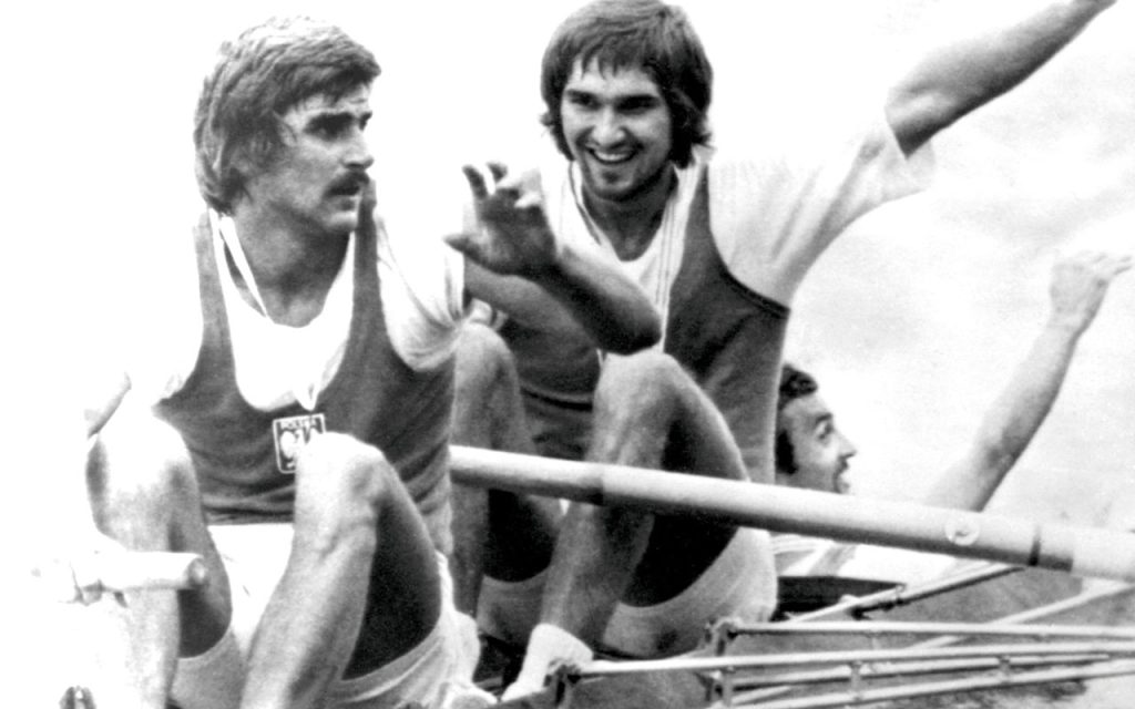 Dwojka ze sternikiem R. Stadniuk G. Stellak i R. Kubiak 1975