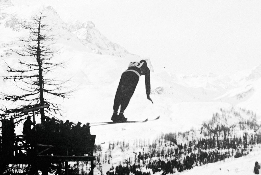 Jeux olympiques dhiver de St Moritz 1928 06 Un sauteur a ski